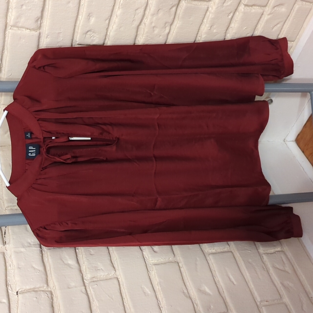 Gap deep red blouse size small